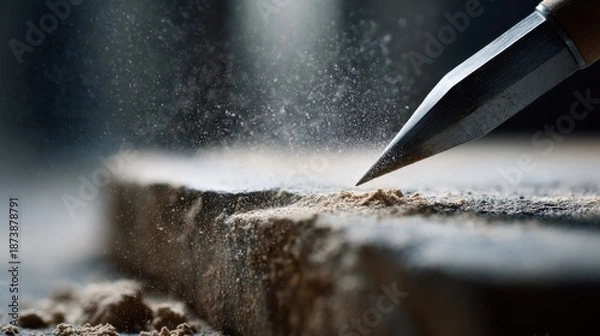 Fototapeta a sharp tool for sharpening stone