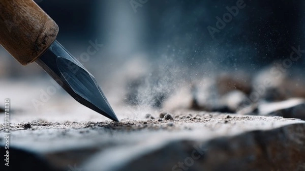 Fototapeta a sharp tool for sharpening stone