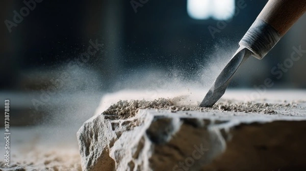 Fototapeta a sharp tool for sharpening stone