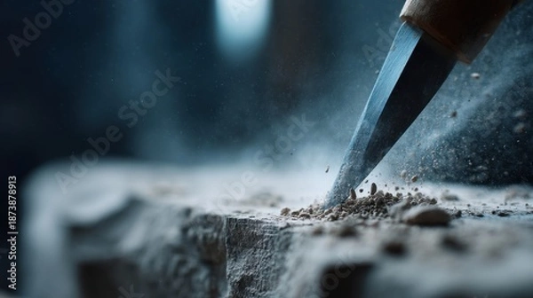 Fototapeta a sharp tool for sharpening stone