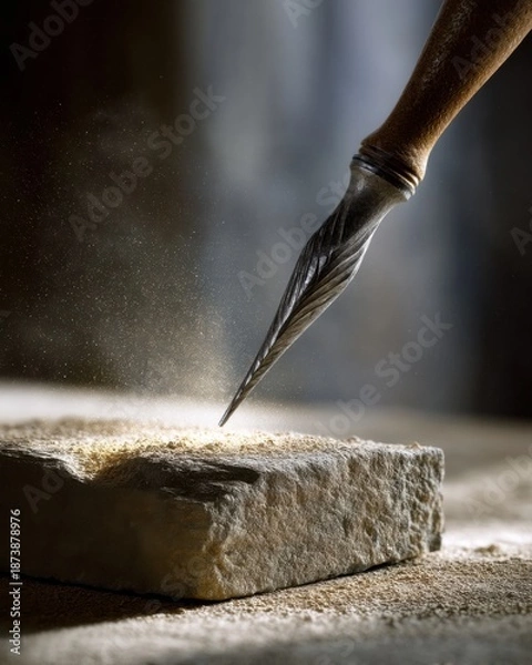 Fototapeta a sharp tool for sharpening stone