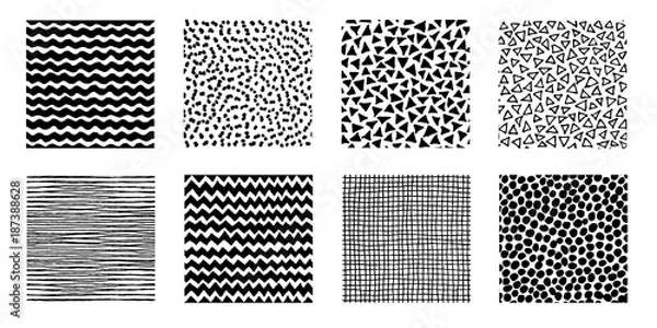 Fototapeta Hand Drawn Patterns Doodle Design