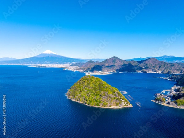 Obraz 駿河湾、内浦湾と富士山（静岡県沼津市）