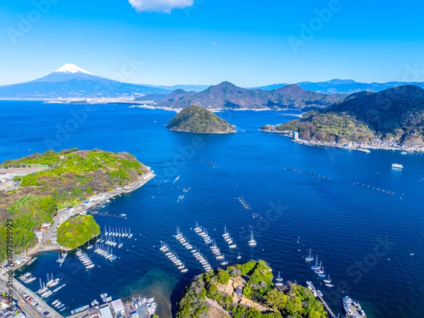 Obraz 駿河湾、内浦湾と富士山（静岡県沼津市）