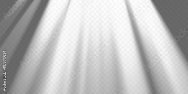 Obraz Light effect shadow overlay god rays isolated transparent background.