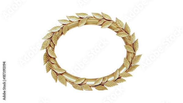Obraz Golden Laurel Wreath Frame