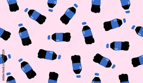 Fototapeta Cute cola pattern background vector design
