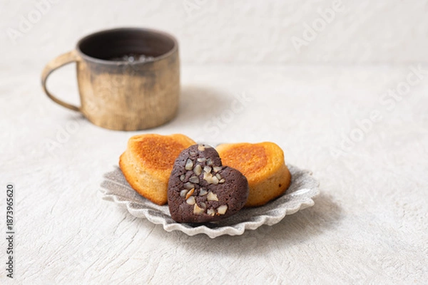 Obraz ハート型のフィナンシェ