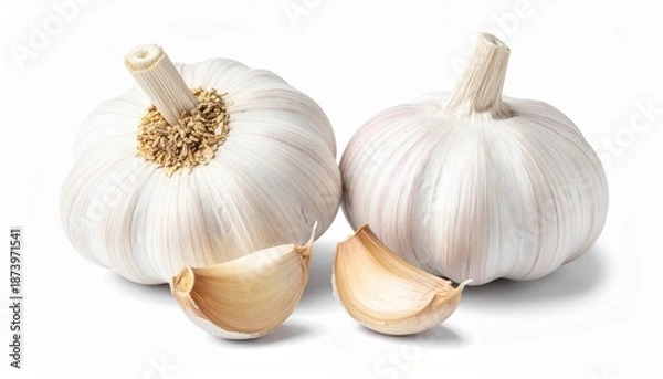 Obraz garlic isolated on white background