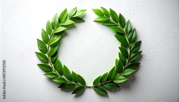 Obraz laurel wreath on green background
