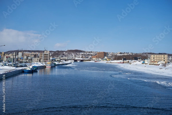 Obraz 北海道　船上から見た網走港
