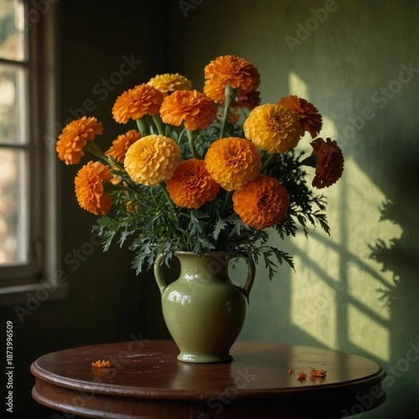 Obraz Marigolds in vase