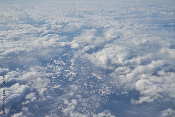 Obraz 北海道上空からの景色