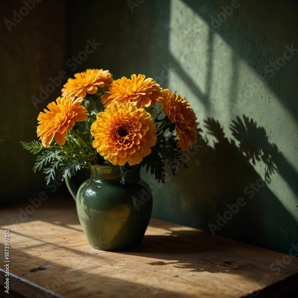 Obraz Marigolds in vase