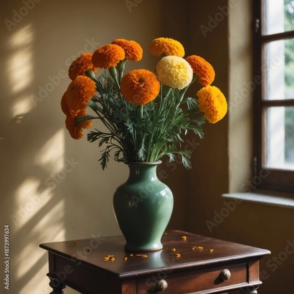 Obraz Marigolds in vase