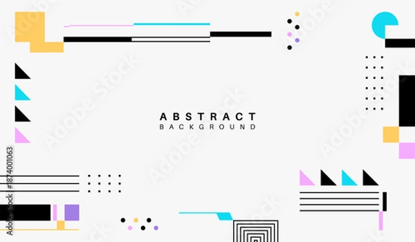 Obraz Abstract colorful shapes background vector design