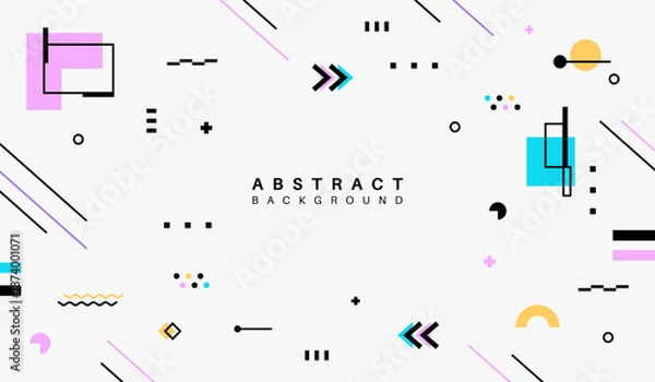 Obraz Abstract colorful shapes background vector design
