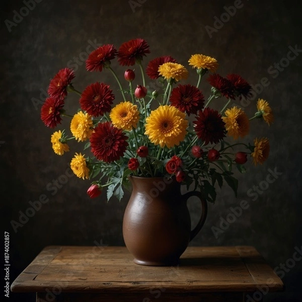 Obraz Chrysanthemums in vase