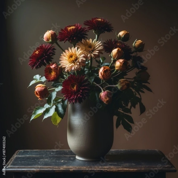 Obraz Chrysanthemums in vase