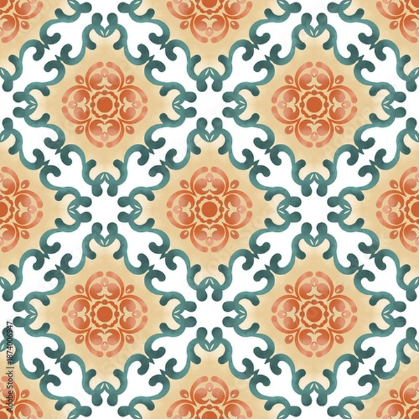 Obraz seamless damask pattern