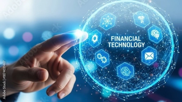 Obraz Financial technology icon isolated on white background