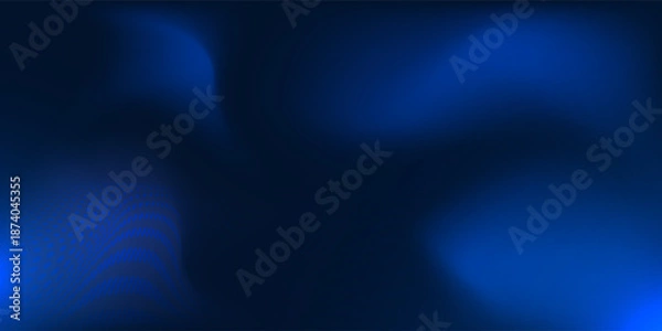 Obraz Dot white blue wave light screen gradient texture background. Abstract technology big data digital background.