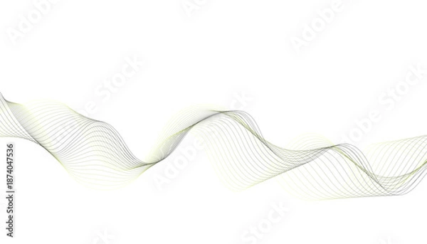Obraz Abstract Flowing Wave Lines Minimal White Background
