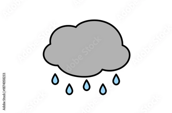 Obraz 雨雲のアイコン