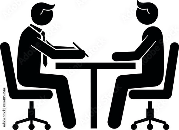 Fototapeta Interview meeting icon