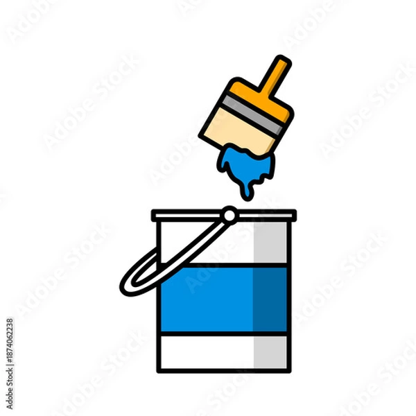 Obraz paint bucket and brush