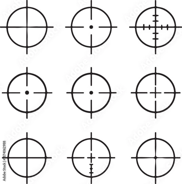 Obraz Crosshair aim target vector transparent