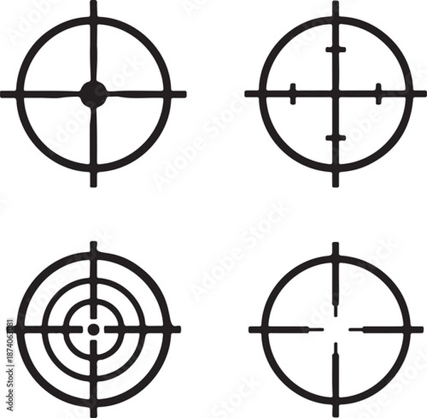 Obraz Crosshair aim target vector transparent
