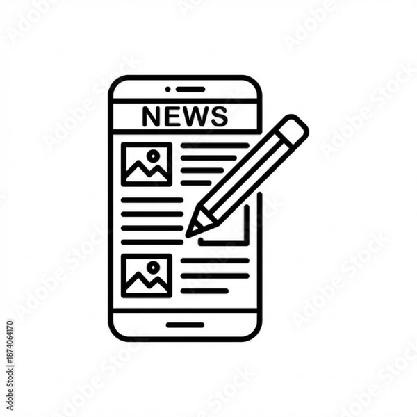 Obraz pencil icon vector illustration