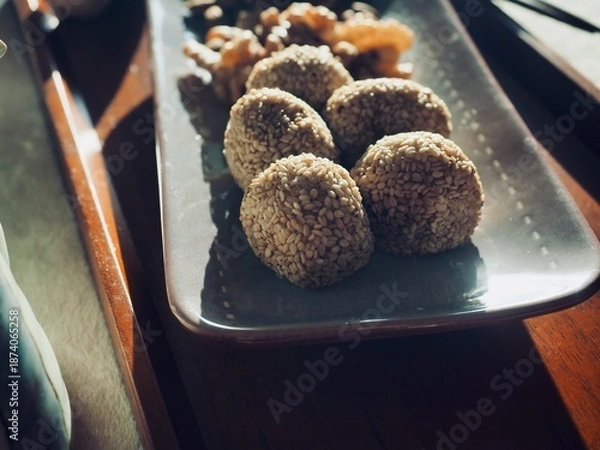 Obraz 아시아 음식 깨찰떡, 간식