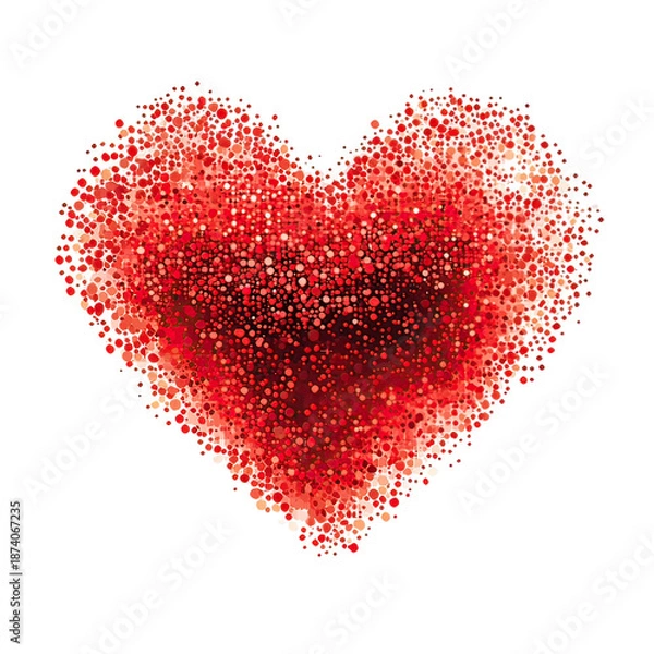 Obraz Abstract red heart illustration