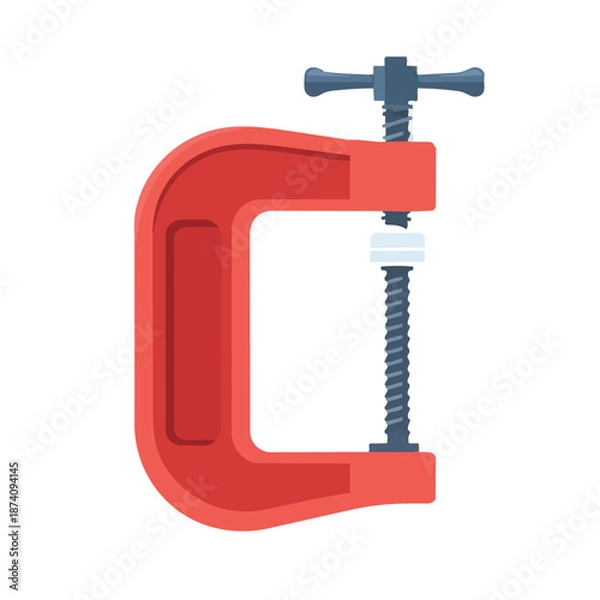 Obraz clamp flat vector illustration icon