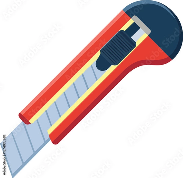 Obraz box cutter flat vector illustration icon