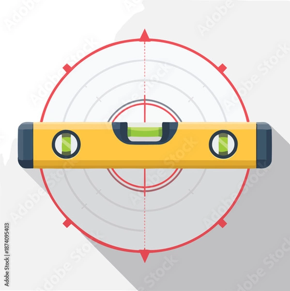 Obraz laser level flat vector illustration icon