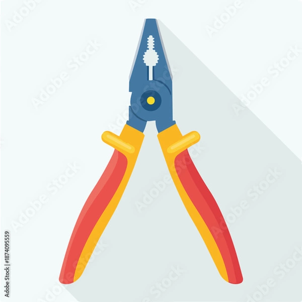 Obraz locking pliers flat vector illustration icon