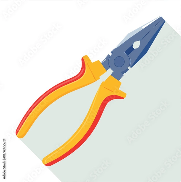 Obraz pliers flat vector illustration icon