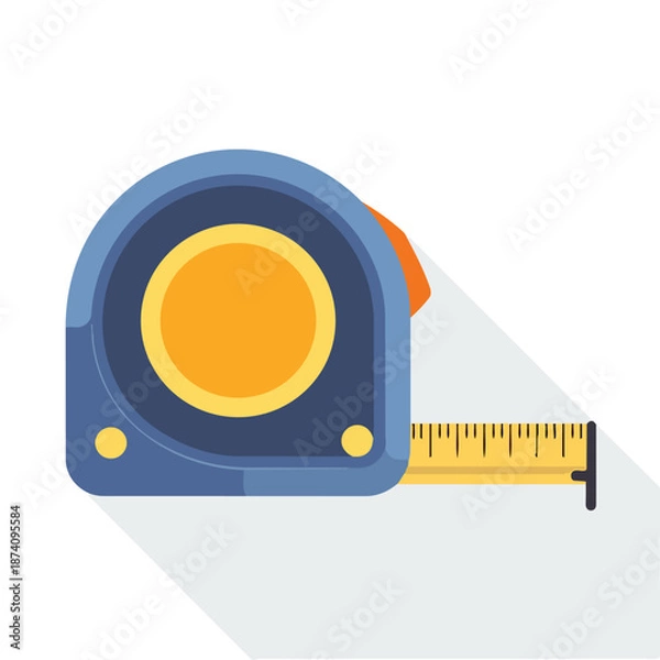 Obraz measuring tape flat vector illustration icon
