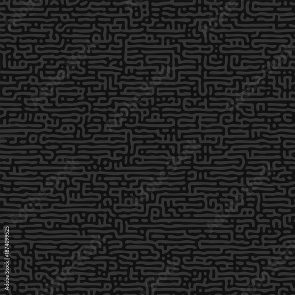 Obraz Seamless turing pattern with irregular maze like line structure vector illustration.