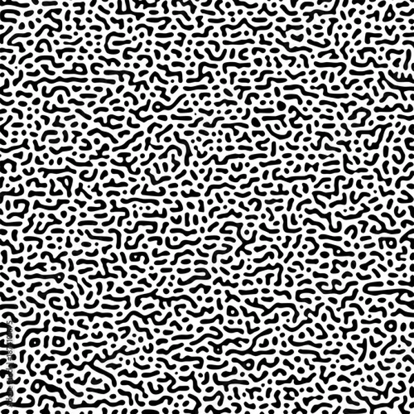 Obraz Organic black and white turing pattern texture