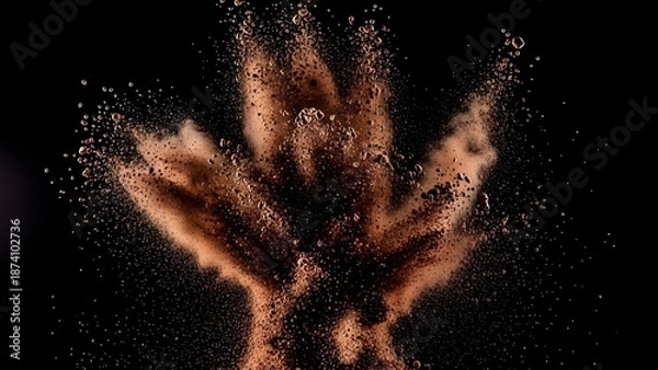 Obraz Abstract powder explosion on black background