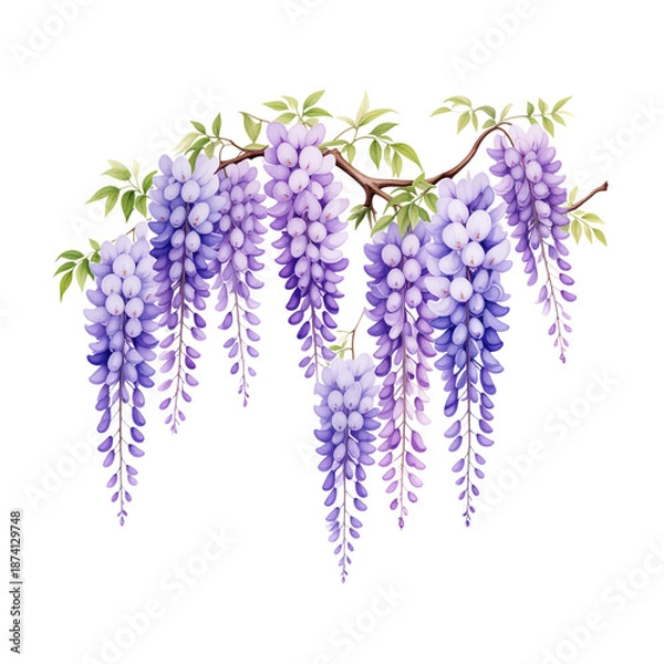 Obraz 藤の花の水彩イラスト