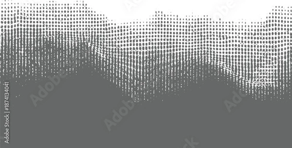 Obraz Abstract grayscale halftone pattern with textured distressed overlay creating a dynamic and gritty visual effect backgrounds