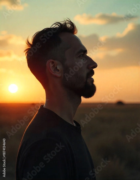 Obraz man standing alone