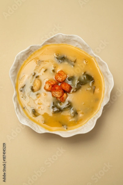 Obraz Delicious white beans soup