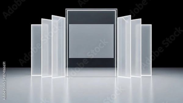 Obraz Modern Glass Panels with Empty Space.