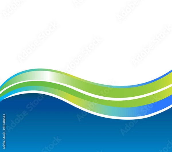 Obraz Web abstract green and blue background vector design